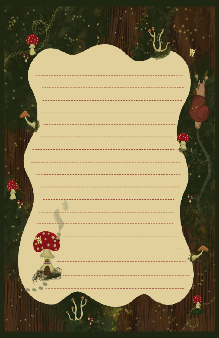 Mushroom House Notepad